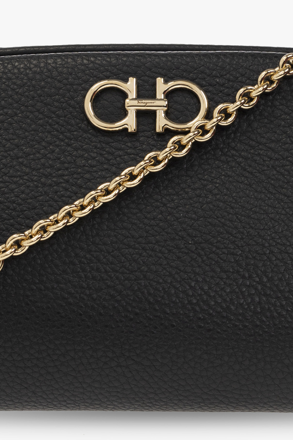 Black Leather shoulder bag FERRAGAMO Vitkac GB